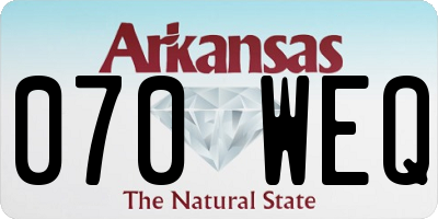 AR license plate 070WEQ