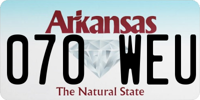 AR license plate 070WEU