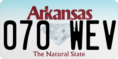 AR license plate 070WEV