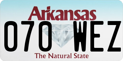 AR license plate 070WEZ