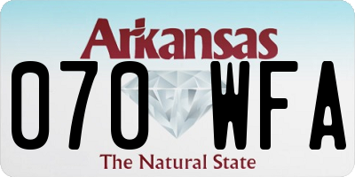 AR license plate 070WFA
