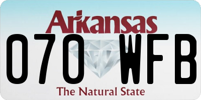 AR license plate 070WFB