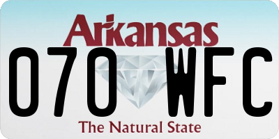 AR license plate 070WFC