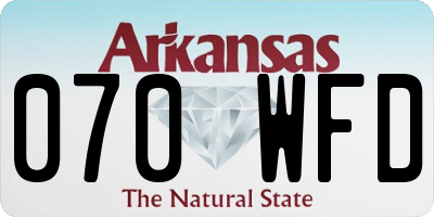 AR license plate 070WFD