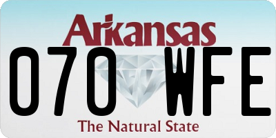 AR license plate 070WFE