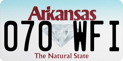 AR license plate 070WFI