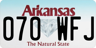 AR license plate 070WFJ