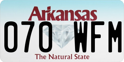 AR license plate 070WFM