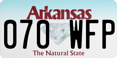 AR license plate 070WFP