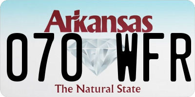 AR license plate 070WFR