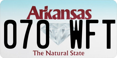 AR license plate 070WFT