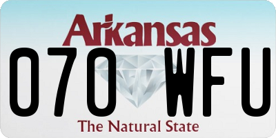AR license plate 070WFU