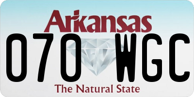 AR license plate 070WGC