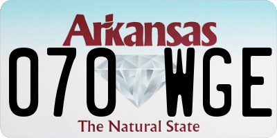 AR license plate 070WGE