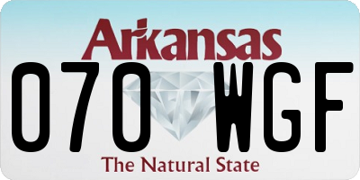 AR license plate 070WGF