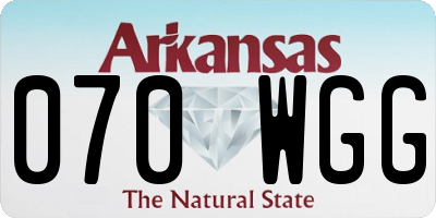 AR license plate 070WGG