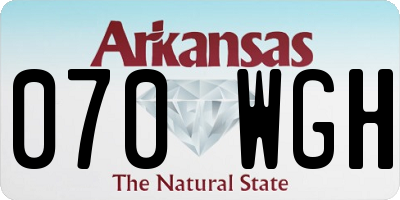 AR license plate 070WGH