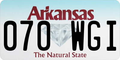 AR license plate 070WGI