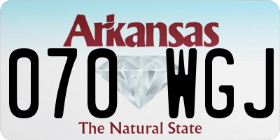 AR license plate 070WGJ