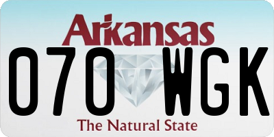 AR license plate 070WGK