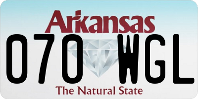 AR license plate 070WGL