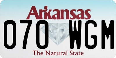 AR license plate 070WGM