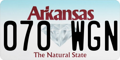 AR license plate 070WGN