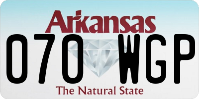 AR license plate 070WGP