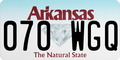 AR license plate 070WGQ