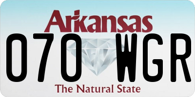 AR license plate 070WGR
