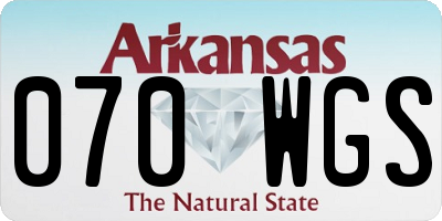 AR license plate 070WGS