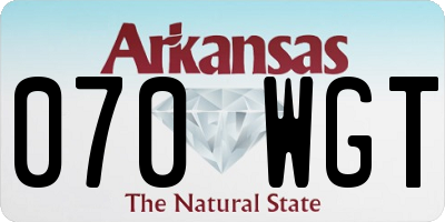 AR license plate 070WGT