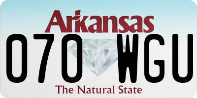 AR license plate 070WGU