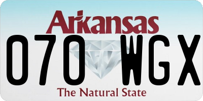 AR license plate 070WGX