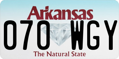 AR license plate 070WGY