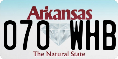 AR license plate 070WHB