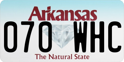 AR license plate 070WHC