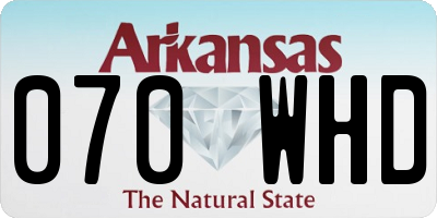 AR license plate 070WHD