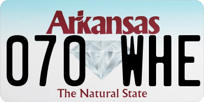 AR license plate 070WHE