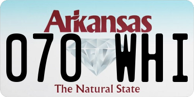 AR license plate 070WHI
