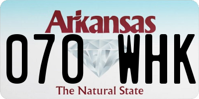 AR license plate 070WHK