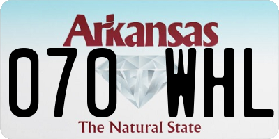 AR license plate 070WHL