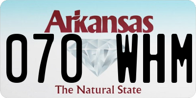 AR license plate 070WHM