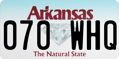 AR license plate 070WHQ