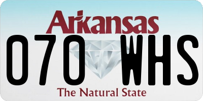 AR license plate 070WHS