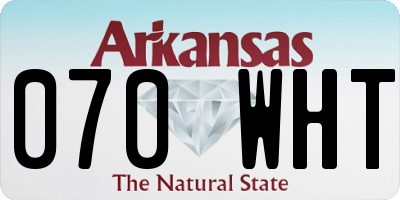 AR license plate 070WHT