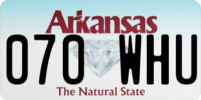 AR license plate 070WHU