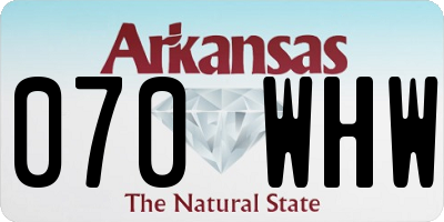 AR license plate 070WHW