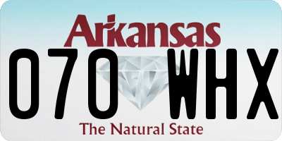 AR license plate 070WHX