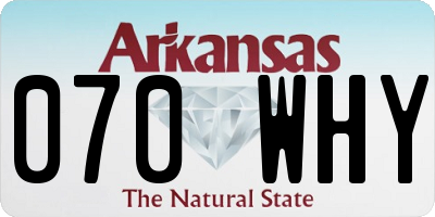 AR license plate 070WHY